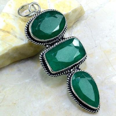 Em 0441a pendentif emeraude emerald lithotherapie gemme argent 925 achat vente bijoux
