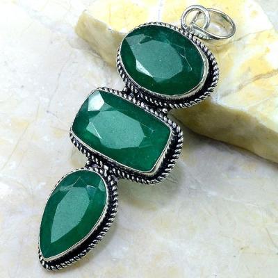 Em 0441a pendentif emeraude emerald lithotherapie gemme argent 925 achat vente bijoux