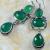 Em 0446b boucles pendants oreilles emeraude emerald gemme argent 925 achat vente bijoux