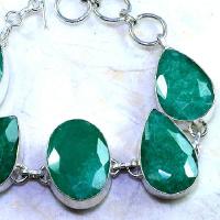 Em 0484b bracelet emeraude emerald pierre taillee argent 925 achat vente bijoux