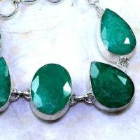 Em 0484c bracelet emeraude emerald pierre taillee argent 925 achat vente bijoux