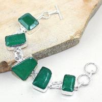 Em 0489a bracelet emeraude emerald pierre taillee argent 925 achat vente bijoux