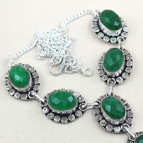 Em 0493c collier parure sautoir emeraude bresil bijou argent 925 achat vente 1