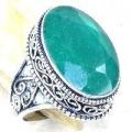 Em 0510a bague chevaliere medievale t64 emeraude bijou argent 925 achat vente 1