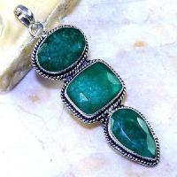 Em 0604a pendentif pendant emeraude bresil emerald achat vente bijoux ethniques