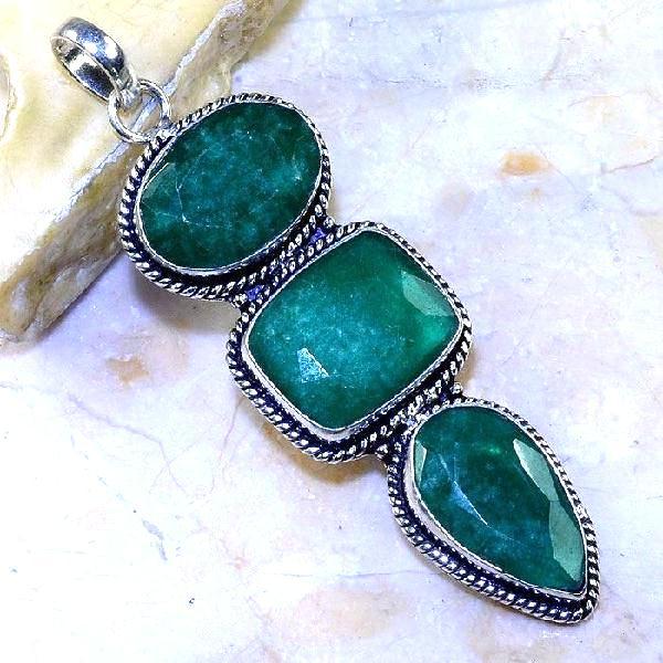 Em 0604a pendentif pendant emeraude bresil emerald achat vente bijoux ethniques