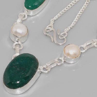 Em 0617b collier parure sautoir emeraudes perles achat vente bijoux 1