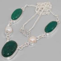 Em 0617d collier parure sautoir emeraudes perles achat vente bijoux 1