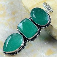 Em 0626a pendentif emeraude emerald lithotherapie gemme argent 925 achat vente bijoux