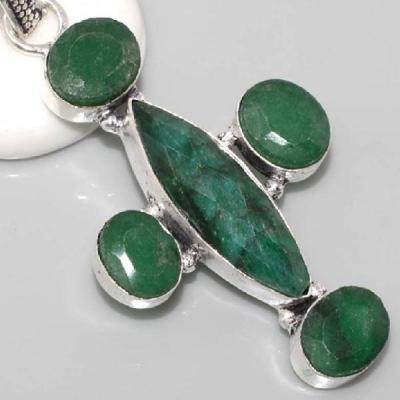 Em 0629a pendentif emeraude emerald lithotherapie gemme argent 925 achat vente bijoux