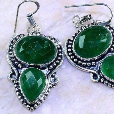 Em 0641c boucles oreilles emeraudes medieval achat vente bijoux argent 925 1 1