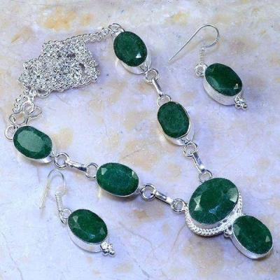 Em 0645a parure collier boucles emeraudes achat vente bijoux argent 925 1 1