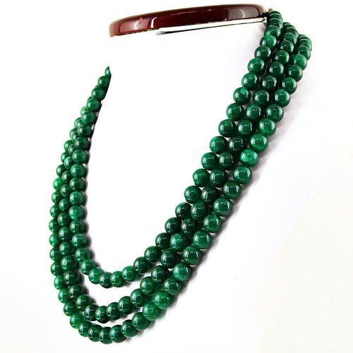 Em 0671a collier parure sautoir perles rondes 8mm emeraude achat vente bijoux argent 925 1 1