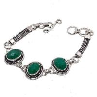 Em 0771a bracelet emeraudes 10x15mm 17gr achat vente bijoux argent 925