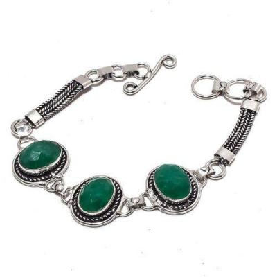 Em 0771b bracelet emeraudes 10x15mm 17gr achat vente bijoux argent 925