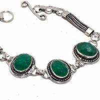 Em 0771b bracelet emeraudes 10x15mm 17gr achat vente bijoux argent 925