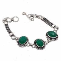 Em 0771d bracelet emeraudes 10x15mm 17gr achat vente bijoux argent 925