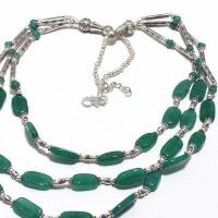 Em 0775b collier parure sautoir emeraudes 3 rangs 53gr achat vente bijoux argent 925 1 1