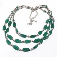 Em 0775d collier parure sautoir emeraudes 3 rangs 53gr achat vente bijoux argent 925 1 1