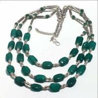 Em 0778d collier parure sautoir emeraudes 3 rangs 68gr achat vente bijoux argent 925 1 1