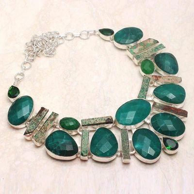 Em 0831a collier parure sautoir emeraudes 20x30mm 126gr achat vente bijoux argent 925