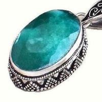 Em 0859c pendant pendentif emeraude 18x30mm 14gr achat vente bijoux argent 925