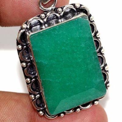 Em 0883c pendant pendentif emeraude 20x30mm medieval 14gr achat vente bijoux argent 925