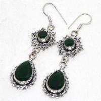 Em 0886b boucles oreilles emeraudes 10x15mm medievales 7gr achat vente bijoux argent 925