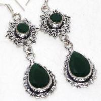 Em 0886c boucles oreilles emeraudes 10x15mm medievales 7gr achat vente bijoux argent 925