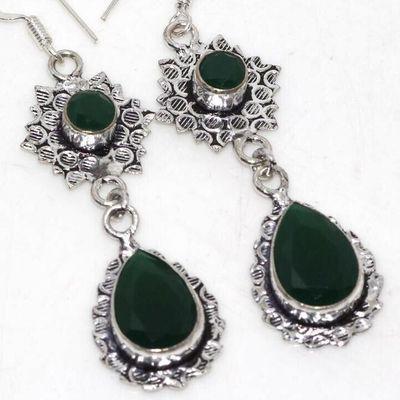 Em 0886c boucles oreilles emeraudes 10x15mm medievales 7gr achat vente bijoux argent 925