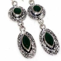 Em 0887c boucles oreilles emeraudes 8x15mm medievales 7gr achat vente bijoux argent 925