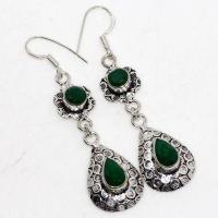 Em 0888a boucles oreilles emeraudes 10x8mm medievales 7gr achat vente bijoux argent 925