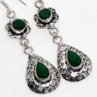 Em 0888c boucles oreilles emeraudes 10x8mm medievales 7gr achat vente bijoux argent 925