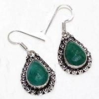 Em 0891a boucles oreilles emeraudes 10x15mm medievales 9gr achat vente bijoux argent 925