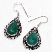 Em 0891b boucles oreilles emeraudes 10x15mm medievales 9gr achat vente bijoux argent 925