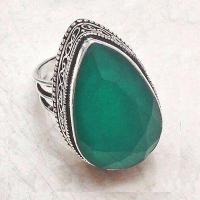 Em 0915a bague chevaliere t55 emeraude 18x28mm medievale achat vente bijoux argent 925