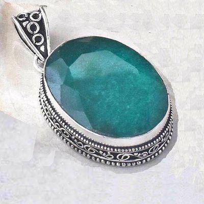 Em 0920c pendentif 18gr pendant emeraude 24x32mm medieval achat vente bijoux argent 926