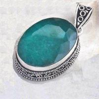 Em 0920b pendentif 18gr pendant emeraude 24x32mm medieval achat vente bijoux argent 925