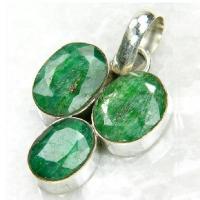 Em 0939b pendant pendentif emeraude 10x8mm 7gr orientale achat vente bijoux argent 925