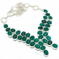 Em 0942a collier parure emeraude rubis 68gr 8x10mm achat vente bijou argent 925