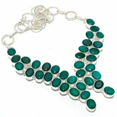 Em 0942b collier parure emeraude rubis 68gr 8x10mm achat vente bijou argent 925