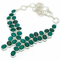 Em 0942d collier parure emeraude rubis 68gr 8x10mm achat vente bijou argent 925