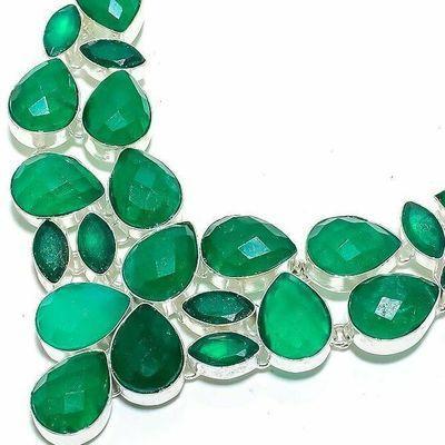 Em 0943b collier parure emeraude rubis 66gr 12x18mm achat vente bijou argent 925