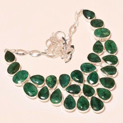 Em 0946a collier parure emeraude rubis 125gr 12x20mm achat vente bijou argent 925