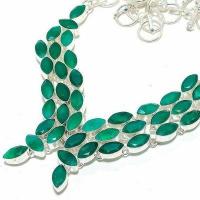 Em 0951b collier parure emeraude facettees 70gr 6x12mm achat vente bijou argent 925