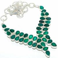 Em 0957a collier parure emeraude facettees 62gr 8x10mm achat vente bijou argent 925