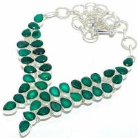 Em 0957d collier parure emeraude facettees 62gr 8x10mm achat vente bijou argent 925