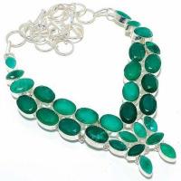 Em 0958a collier parure emeraude facettees 66gr 10x15mm achat vente bijou argent 925