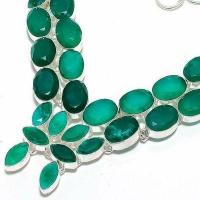 Em 0958b collier parure emeraude facettees 66gr 10x15mm achat vente bijou argent 925