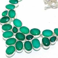 Em 0959b collier parure emeraude facettees 62gr 10x15mm achat vente bijou argent 925